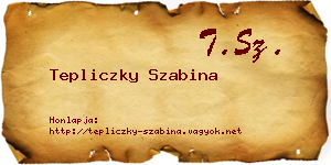 Tepliczky Szabina névjegykártya